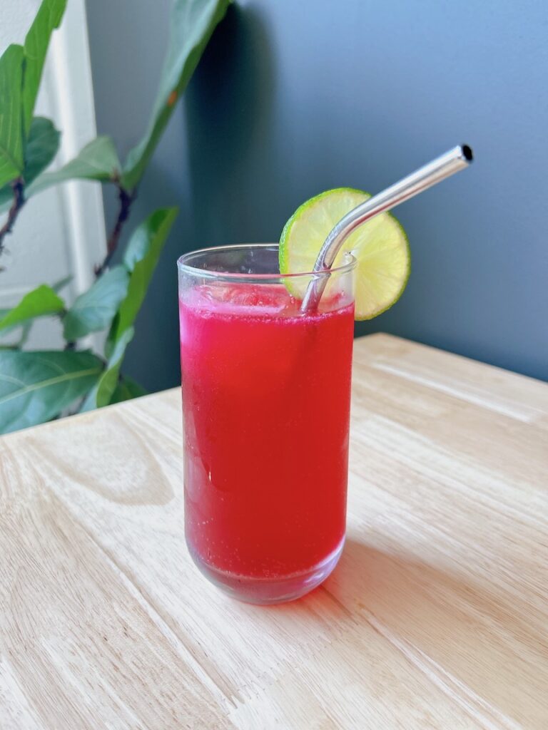 Prickly Pear Fizz (Tequila, Champagne, Prickly Pear Juice)