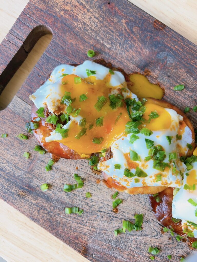 Delicious brisket breakfast tacos filled with juicy beef, eggs, and fresh toppings