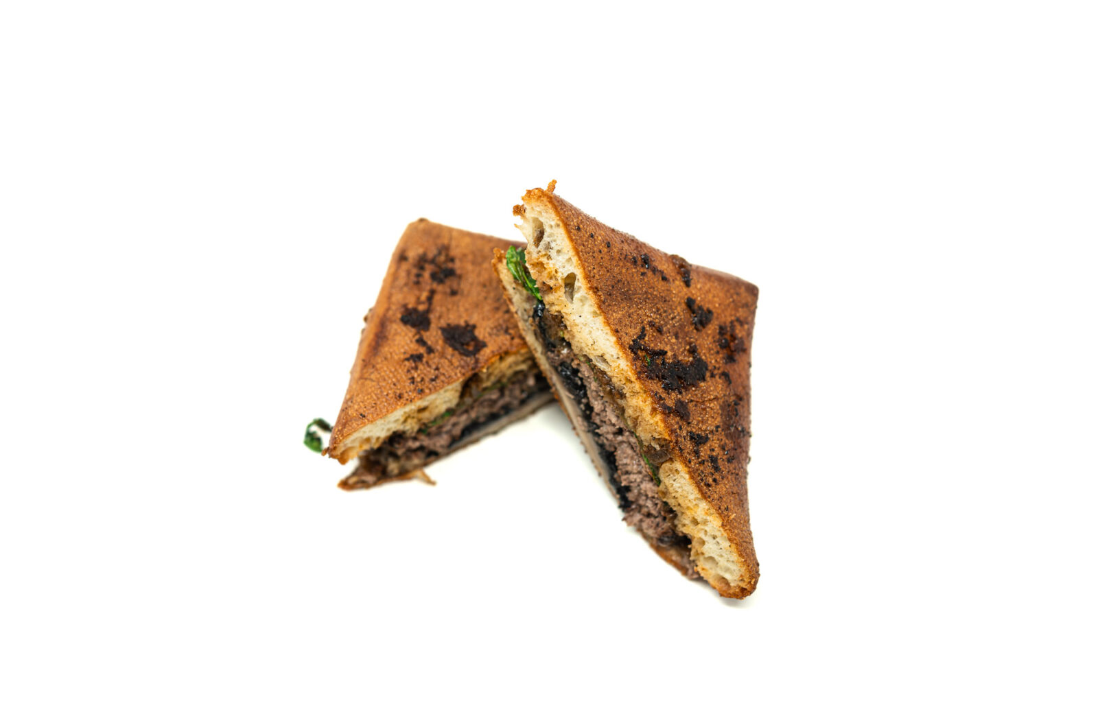 Portobello and Beef Ciabatta Smash Burger with Bacon-Onion Fig Jam